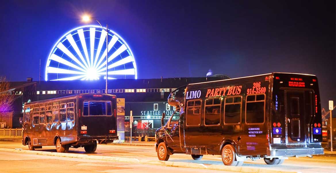 Seattle Party Limo homepage slider image from the live site fleet rotation